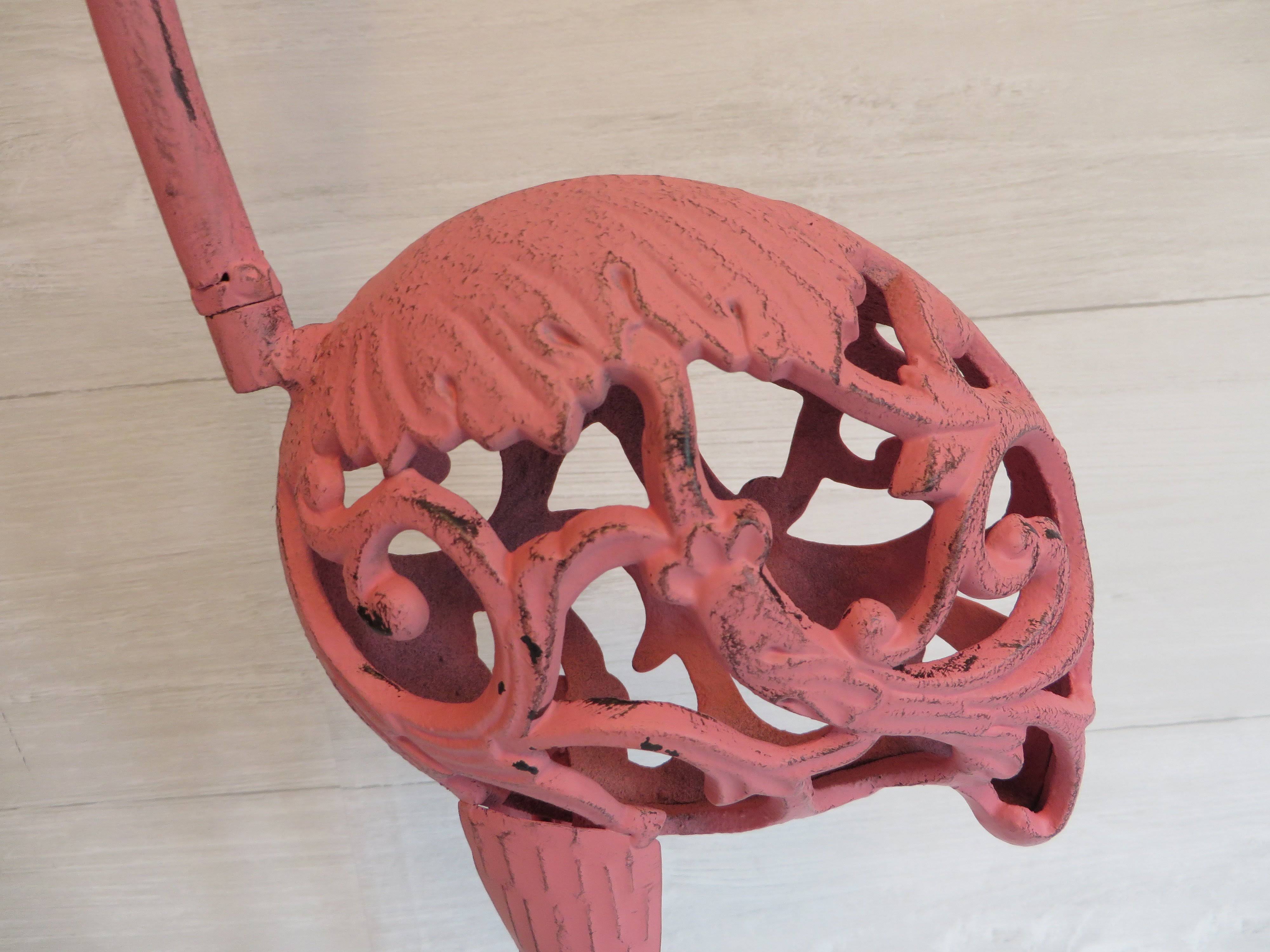 Large Cast Iron Flamingo Statue