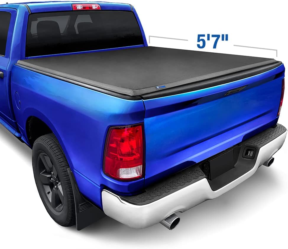 Tyger Auto T3 Soft Tri-Fold Truck Bed Tonneau Cover Compatible with 2002-2018 Dodge Ram 1500