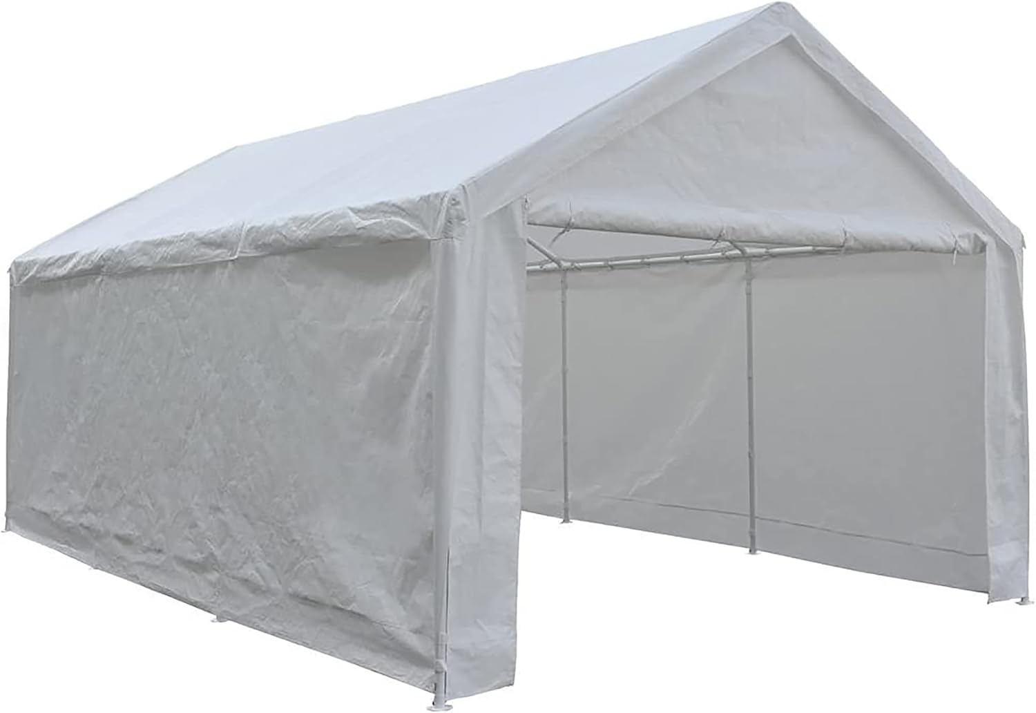 Abba Patio 10 x 20 ft Carport Heavy Duty Carport with Removable Sidewalls & Doors Portable Garage Extra Large Car Canopy for Auto, Boat, Party