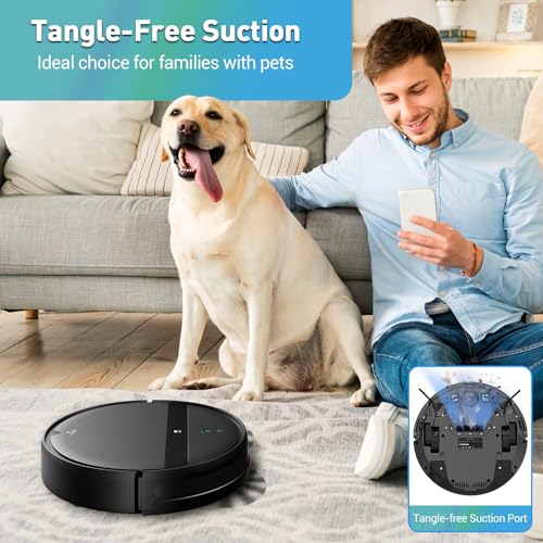 Robot Vacuum and Mop Combo, 2-in-1 Robotic Vacuum Cleaner with Tangle-Free Suction, WiFi/Alexa/App Control, Auto Recharge