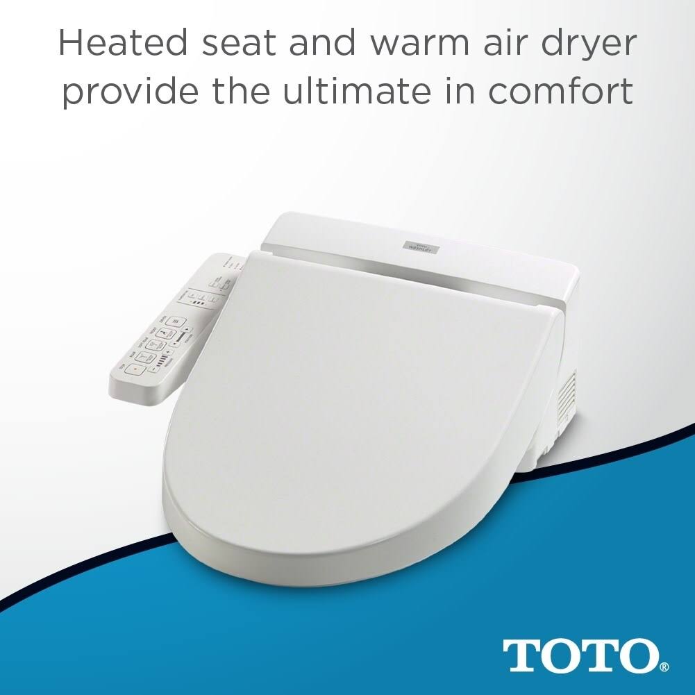 Toto Washlet C100 Electronic Round Bidet Toilet Seat in Sedona Beige