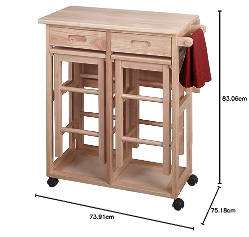Winsome Suzanne Space Saver Set, for Kitchen, 33", Coffee