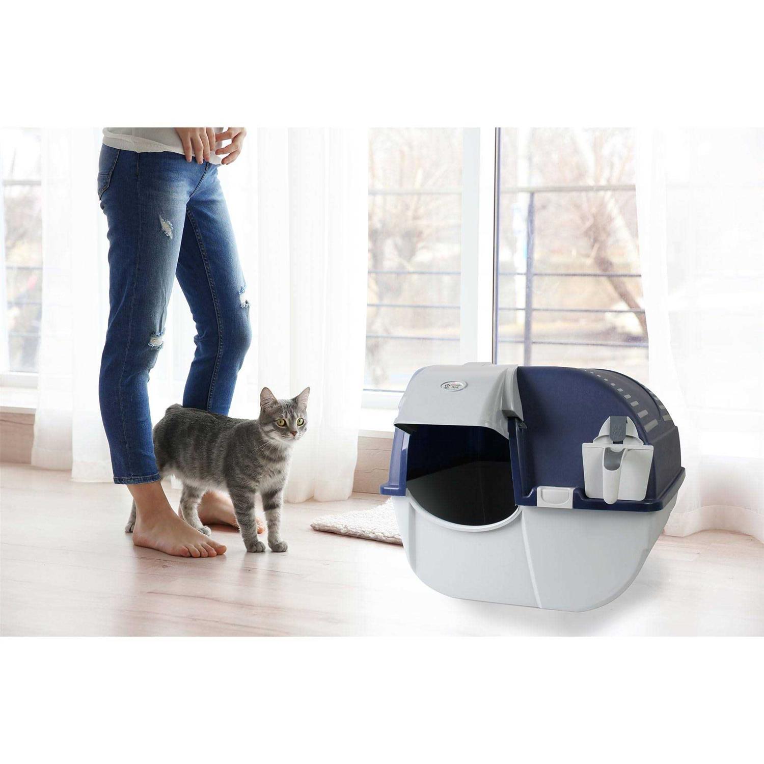 Omega Paw Roll N Clean Complete Self Cleaning Litter Box and 100 Bags - Pet Supplies online store