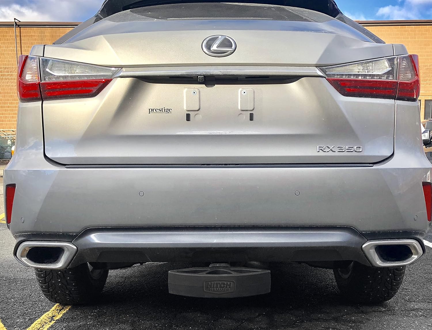 HitchHammer XL - Rear Hitch Mounted Bumper Guard. Flexible Rubber - Tougher Than Steel! Pack of 2