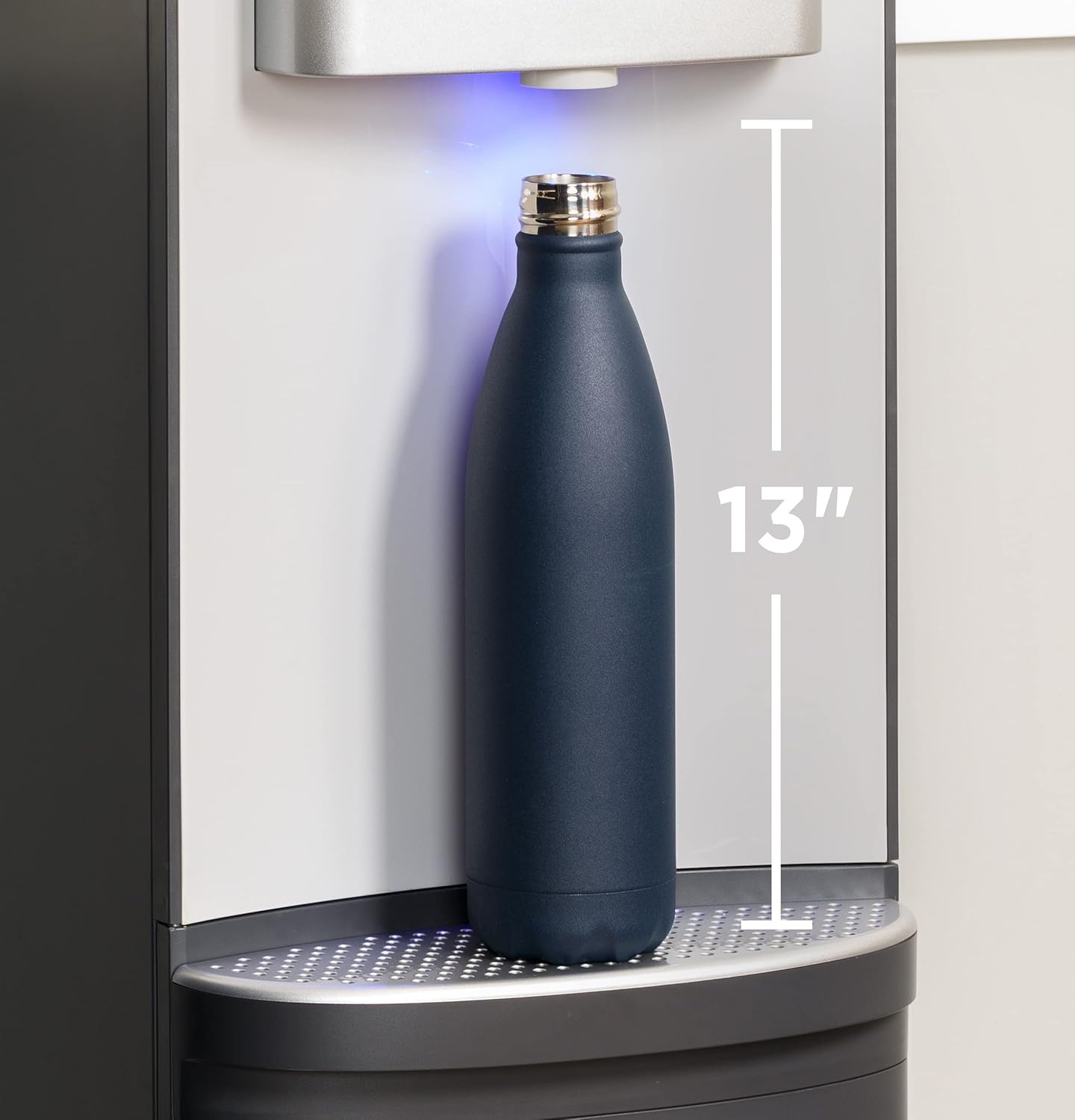 GE Bottom-Loading Tri-Temperature Water Dispenser | 5 Gallon Water Cooler for Home or Office | 3 Temperature Settings | Taller 13" Dispenser Height |