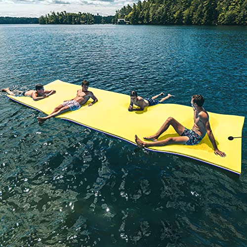 Oversized Lily Pad Floating Mat, 3 Layer 7'/9'/12'/18' Floating Water Mat,Ocean, Beach, River, Pool, Floating Mat for Water Recreation and Relaxing