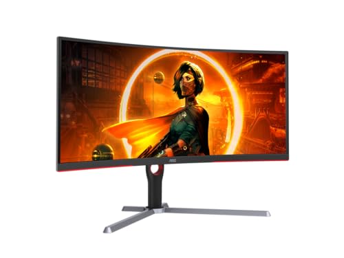 AOC C27G2Z 27" Curved Frameless Ultra-Fast Gaming Monitor, FHD 1080p, 0.5ms 240Hz, FreeSync, 2x HDMI 2.0, 1x Display Port, Height Adjustable