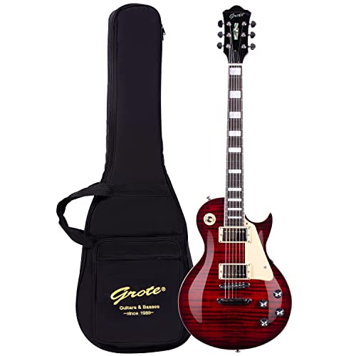 GROTE Guitar Solid Body Electric Guitar with Gigbag LPYS-006 (Purple)
