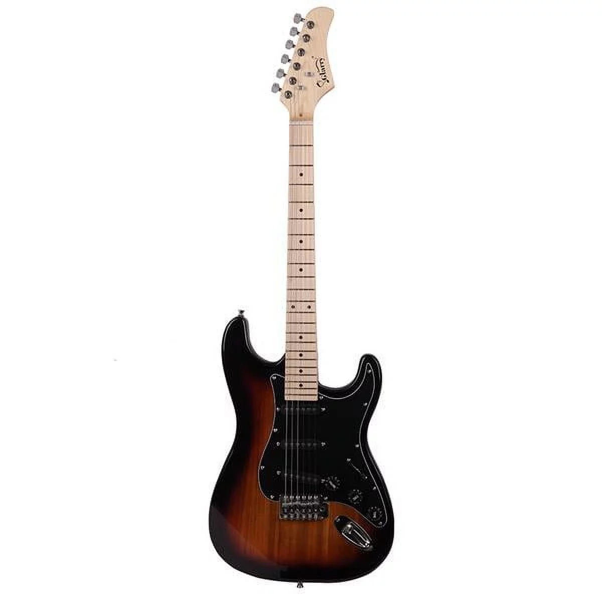 Bornmio Glarry GST Stylish Electric Guitar Kit with Black Pickguard Sunset Color - Curated Treasures Market