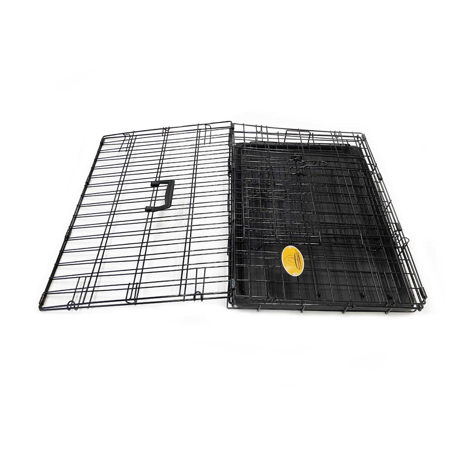 KennelMaster Double Door Folding Wire Dog Crate - Pet Supplies online store