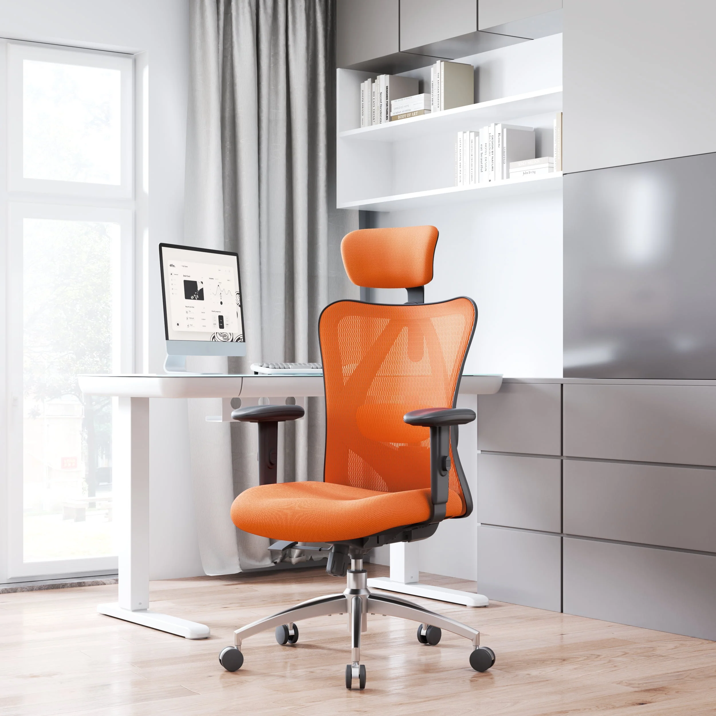 SIHOO Ergonomic Office Chair, Mesh Computer Desk Chair with Adjustable Lumbar Support, High Back chair for big and tall, Black