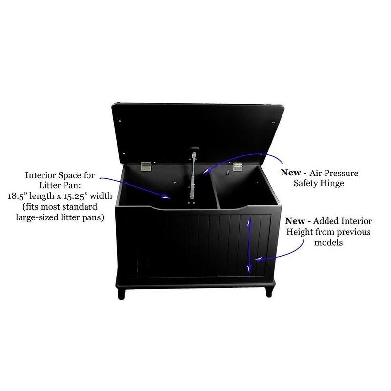 Designer Catbox Jumbo Litter Box Enclosure in Black