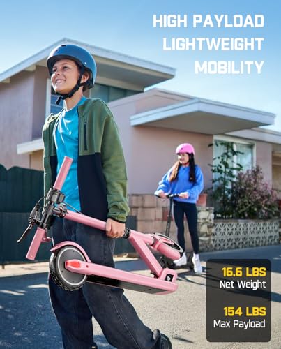 FanttikRide T9 Electric Scooter for Kids 4.3-5.6 ft, 7/10/12 MPH, LED Battery Level, Height Adjustable and Foldable, Electric Scooter for Kids