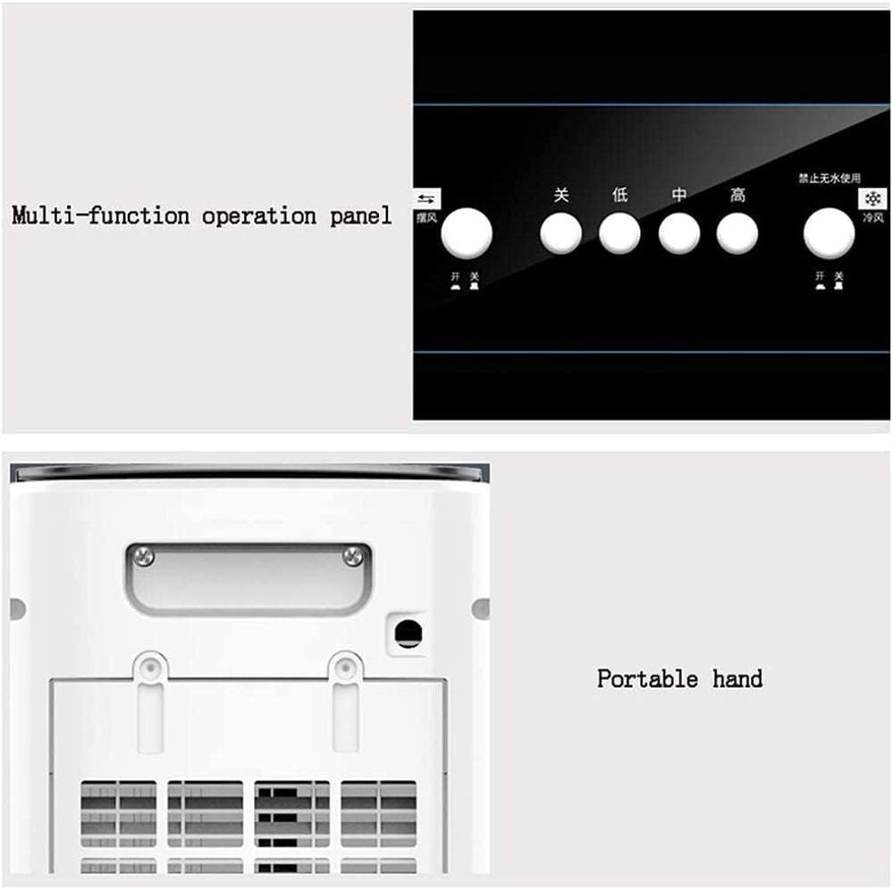 Portable Air Conditioner Cooler Air Conditioner Mobile Without Hose Air Conditioning Fan White Mechanical 3 Speed Control Home Dorm Movable Cooling