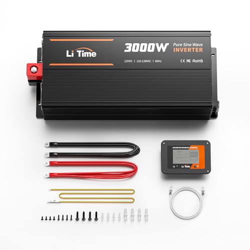 LiTime 24V 3000W All-in-One Solar Inverter Charger | 60A MPPT Solar Controller | Pure Sine Wave Output | Uninterrupted Power Supply | RS485
