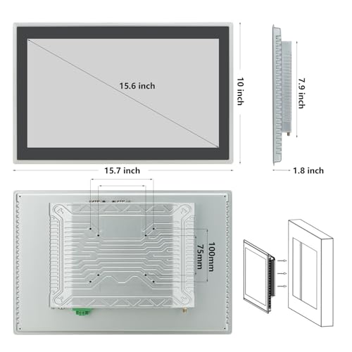 17 inch Android 11 Industrial Embedded Interactive Touchscreen Monitor, Capacitive Multi-Touch Tablet with Front IP65 Monitor, RAM 4G & ROM 32G
