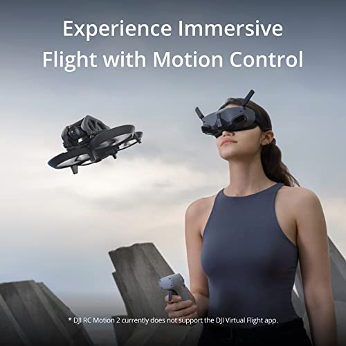 DJI Avata Explorer Combo, First-Person View Drone with Camera 4K, Super-Wide 155° FOV, Includes New RC Motion 2 and Goggles Integra Black