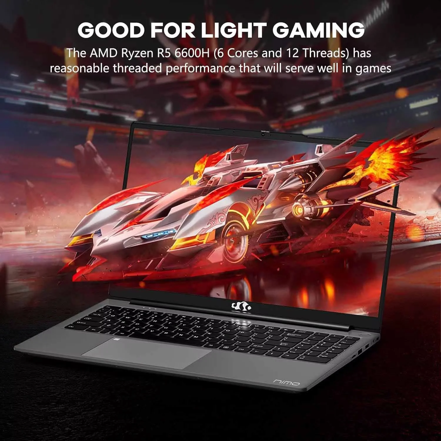15.6" IPS FHD-Gaming-Laptop, AMD Ryzen 5 6600H 6-Cores 660M GPU 32GB DDR5 RAM 1TB SSD(Beat i7-1165G7