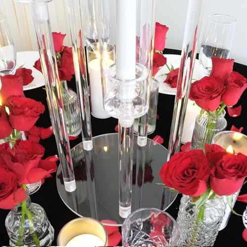 35inch 10pcs Black Candelabra Centerpieces for Tables 5 Arms Wedding centerpieces for Decorations