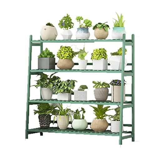 4-Tier Wooden Indoor Flower Plant Stand, Garden Balcony Decoration Stand, Multi-Layer Storage Rack, Flower Pot Holder (100cm)