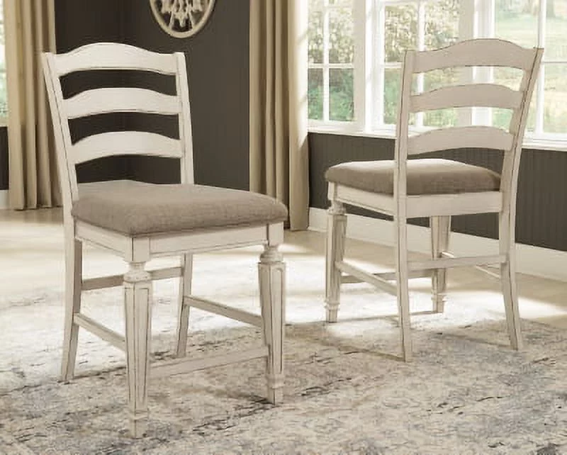 Signature Design by Ashley Realyn French Country 24.13 Counter Height Upholstered Barstool