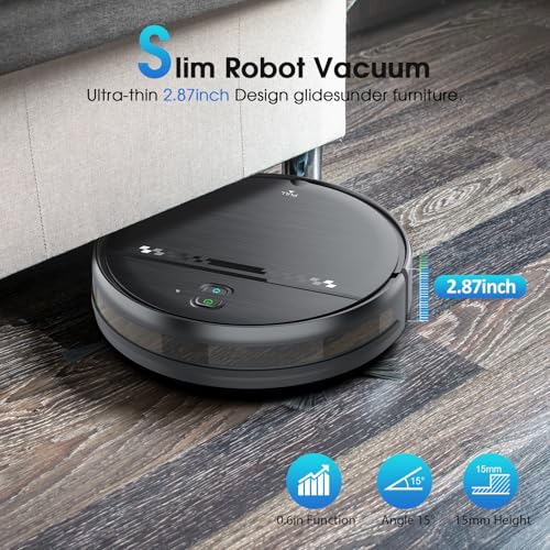 Robot Vacuum and Mop, Mapping Robotic Vacuums Cleaner with LiDAR Navigation Smart & Strong Suction, WiFi/App/Alexa/Voice Control, Obstacle Avoidance