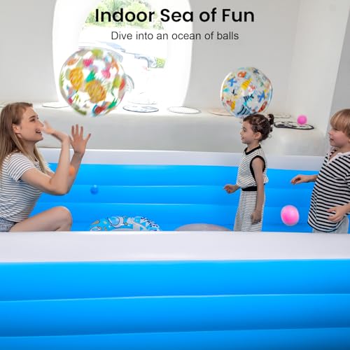 Large Inflatable Pool for Family, 165'' x 76'' x 22'' Full-Sized Blow Up Pool for Adults