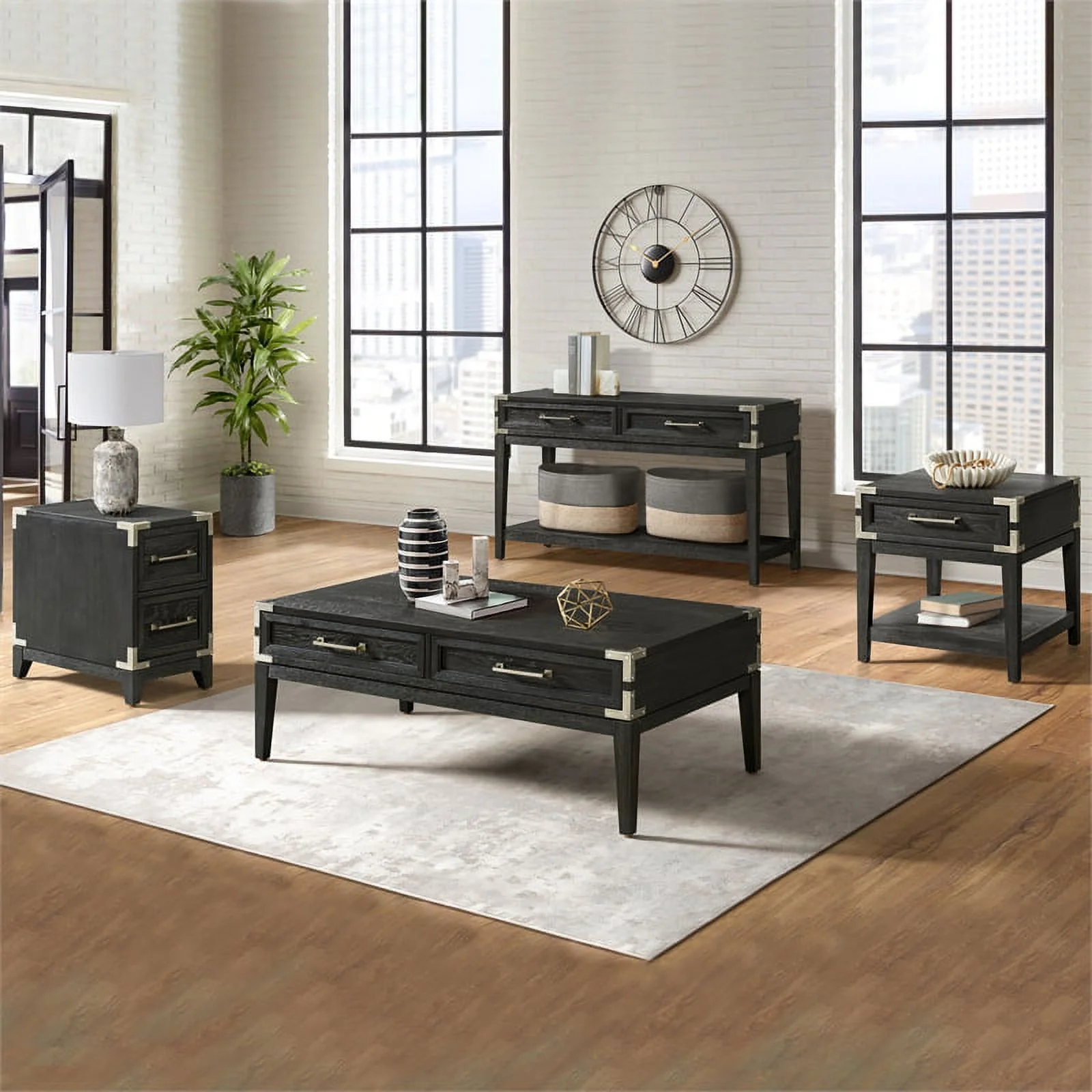 Intercon Furniture Laguna Occasionals 26x22" Wood End Table in Black