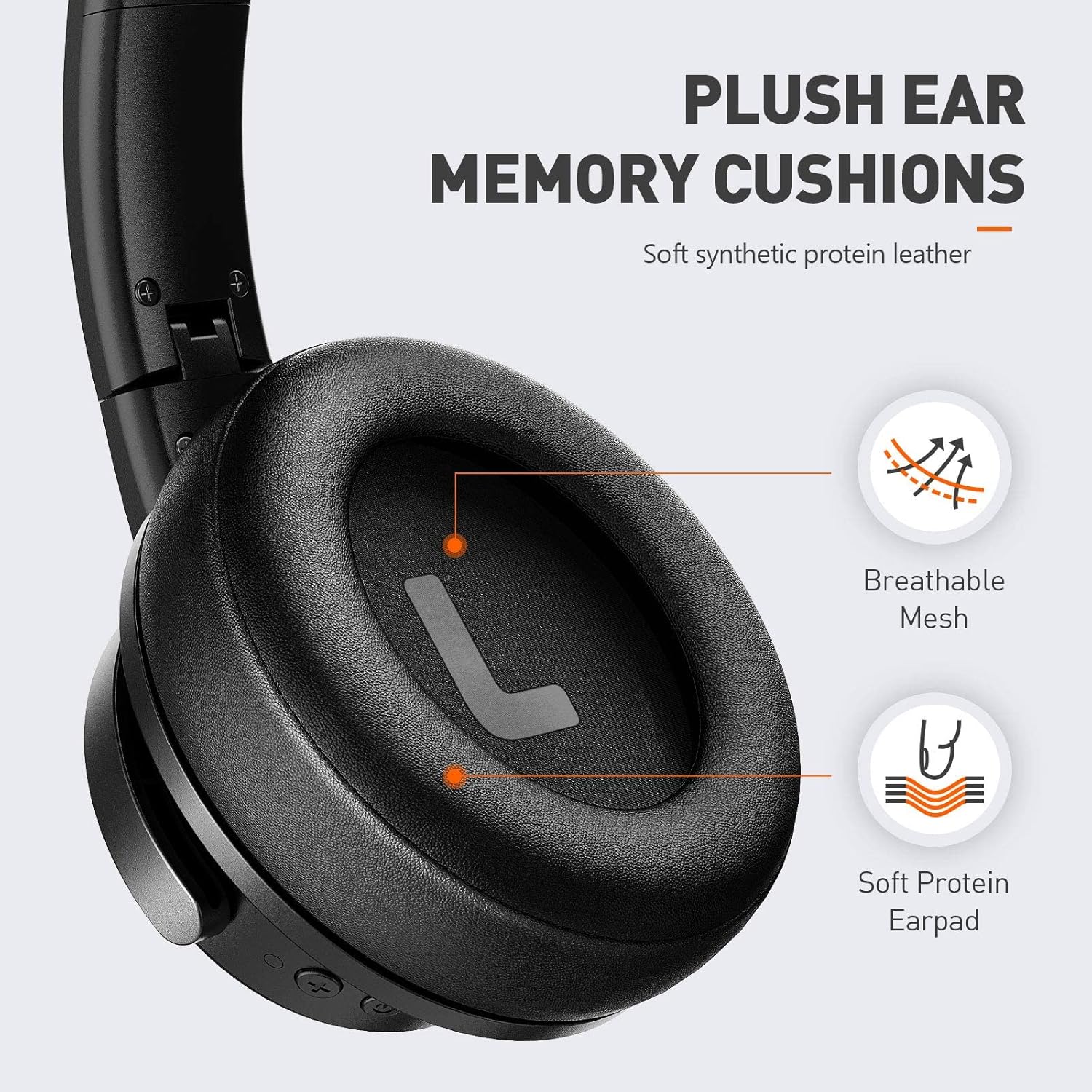 OneOdio Hybrid Noise Cancelling Bluetooth Headphones Over Ear Headphone, Studio Level Hi-Fi Sound Deep Bass Soft Comfortable CVC 8.0 Clear Call