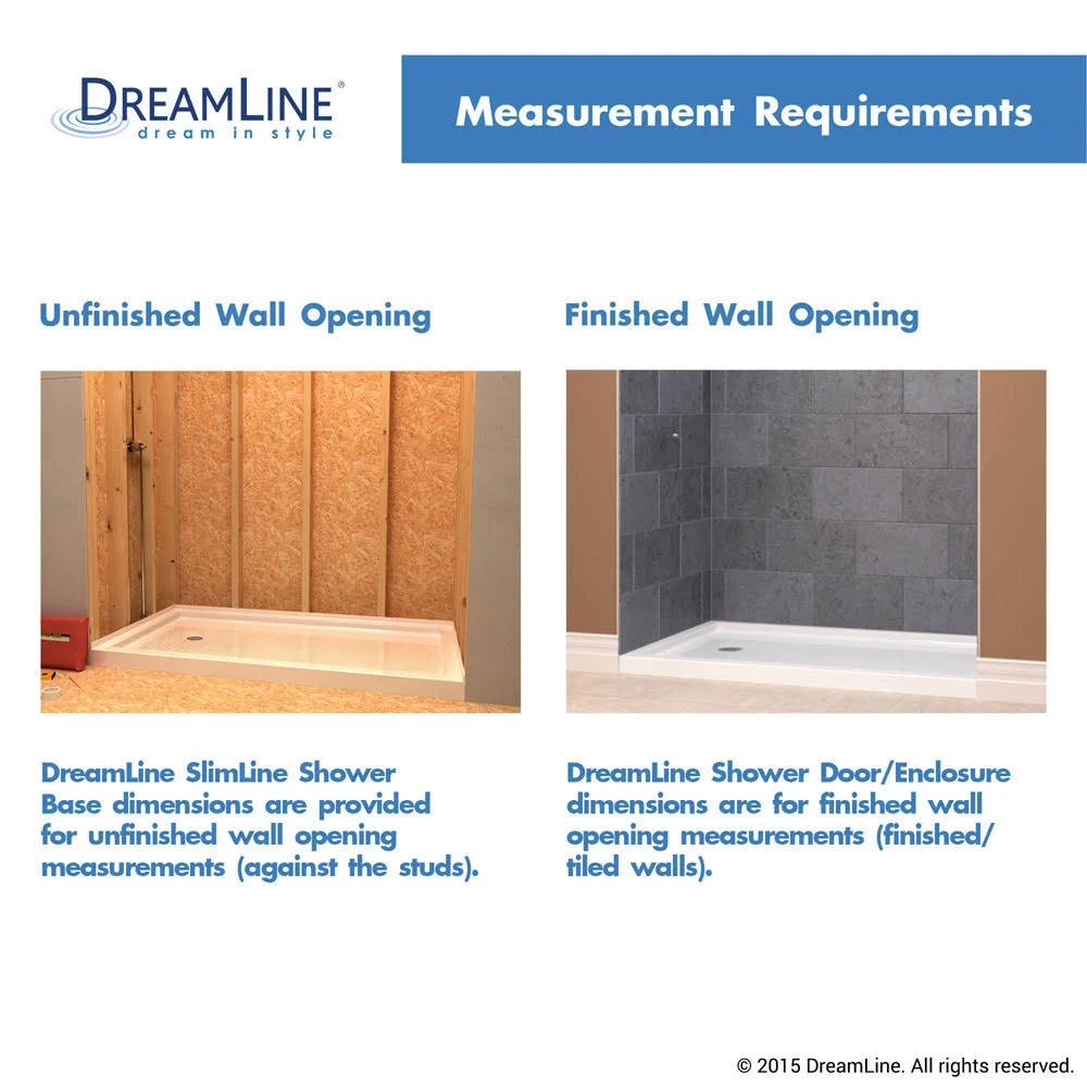 DreamLine DLT-2038380-88 Slimline 38x22D x 38x22W x 2 3/4x22H Corner Drain Neo-Angle Shower Base in Black