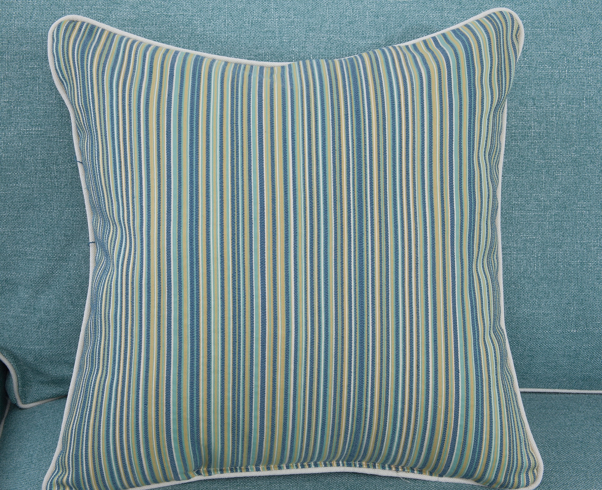 American Furniture Classics Model 8-020-S275A Coastal Aqua Series Loveseat with Four Accent Pillows