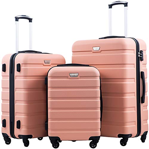 Coolife Luggage 4 Piece Set Suitcase Spinner Hardshell Lightweight TSA Lock