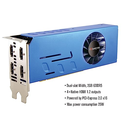 GTX 750 Ti 4GB Graphics Card GDDR5 Dual Slot 4HDMI Monitor Video Card 128-Bit PCIe Bus Powered