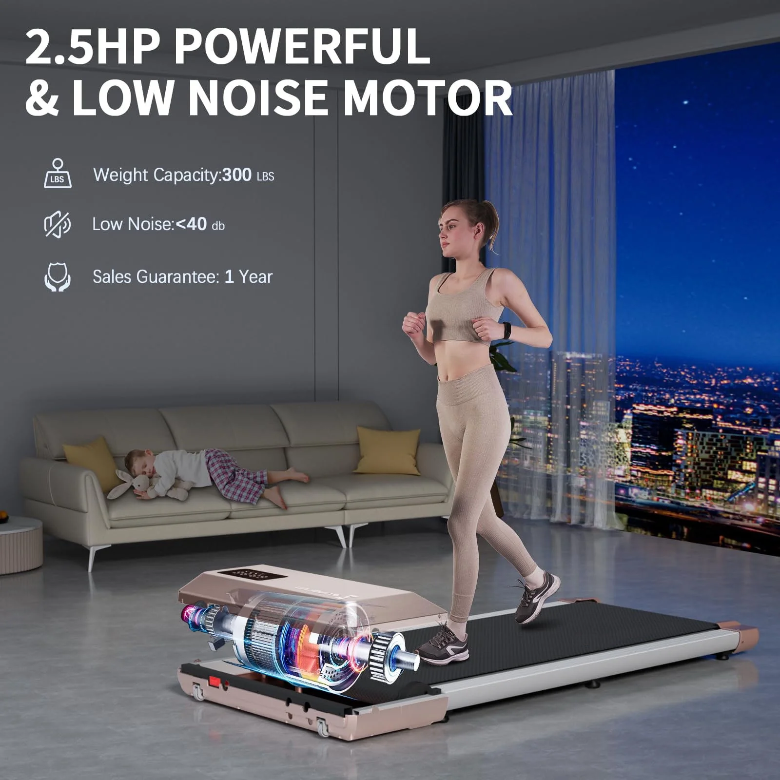 Superun Walking Pad Treadmill 2.5Hp