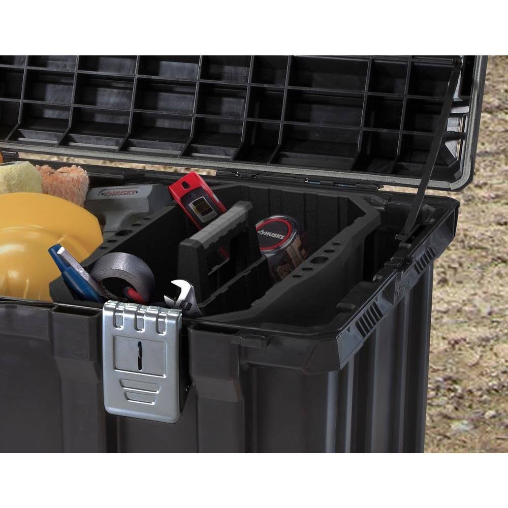 Husky 209261 37 in. Mobile Job Box Utility Cart Black