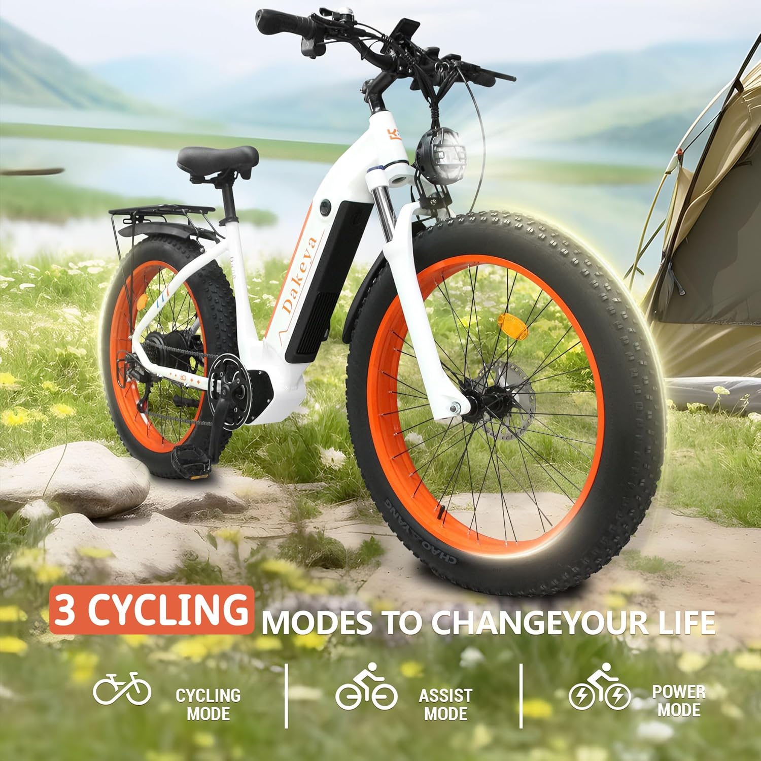 Da08 Electric Bike for Adults,1000W Brushless Motor,7-Speed with Removable 48V 15AH Battery