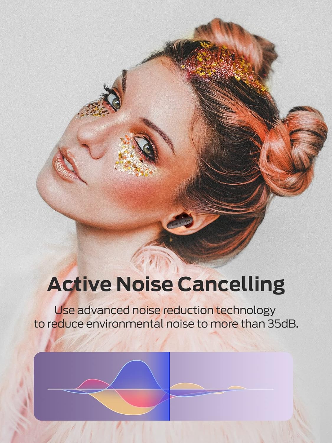 Monster Clarity 108 ANC Wireless Earbuds with 4 Microphones, Bluetooth 5.2, Multi Mode Noise Cancelling, Clear Sound, 30H Playtime
