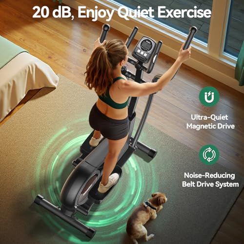 Niceday Elliptical Exercise Machine, Elliptical Machine for Home, Magnetic Elliptical Trainer with 15.5IN-19IN Stride, 16 Resistance Levels