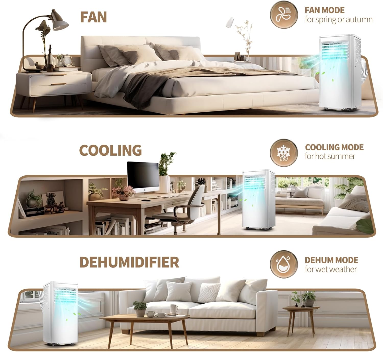 ZAFRO Air Conditioner Portable AC, White