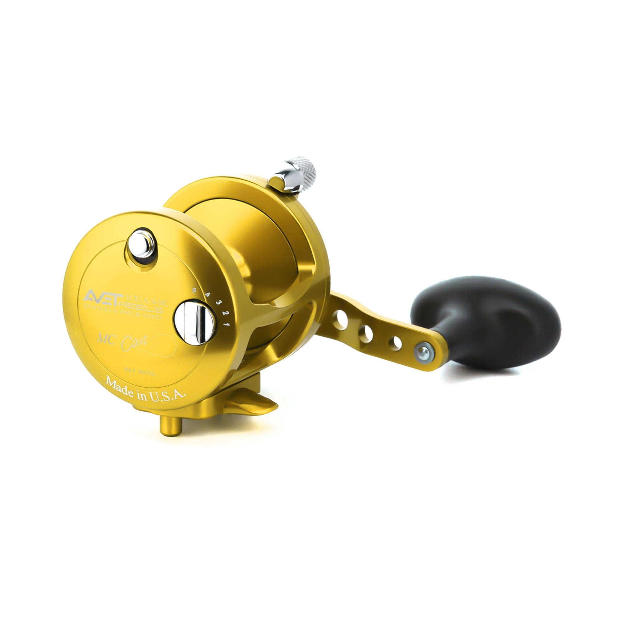 Avet MXL 6/4 MC 2-Speed Lever Drag Casting Reels Gold