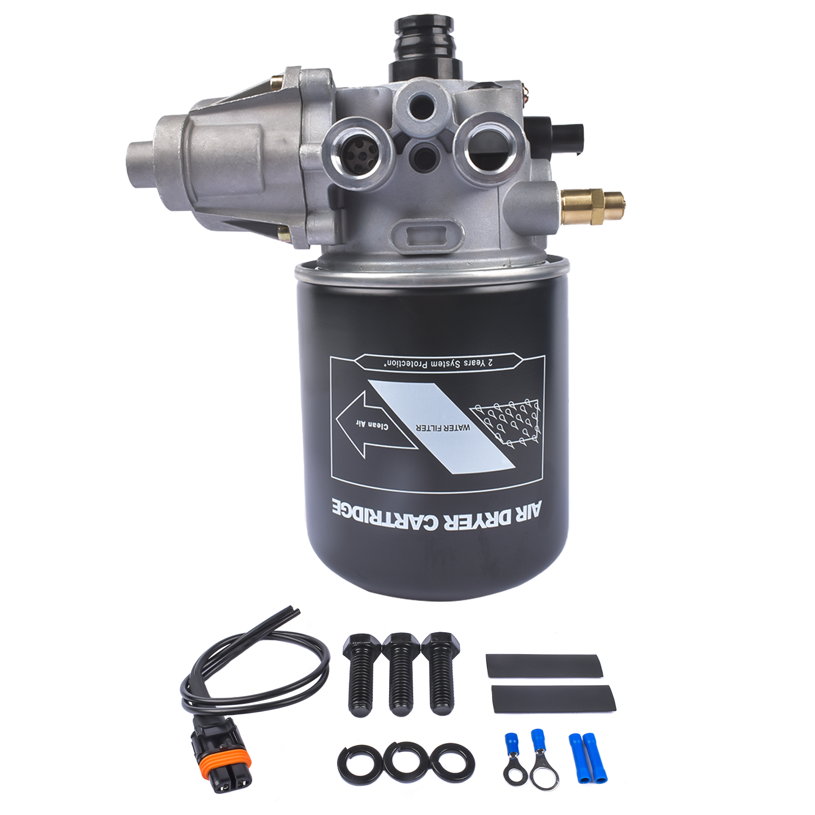 12V Air Dryer for Meritor-Wabco System Saver 1200 Series, Volvo, Kenworth, Peterbilt 379, Cascadia Or Other Trucks
