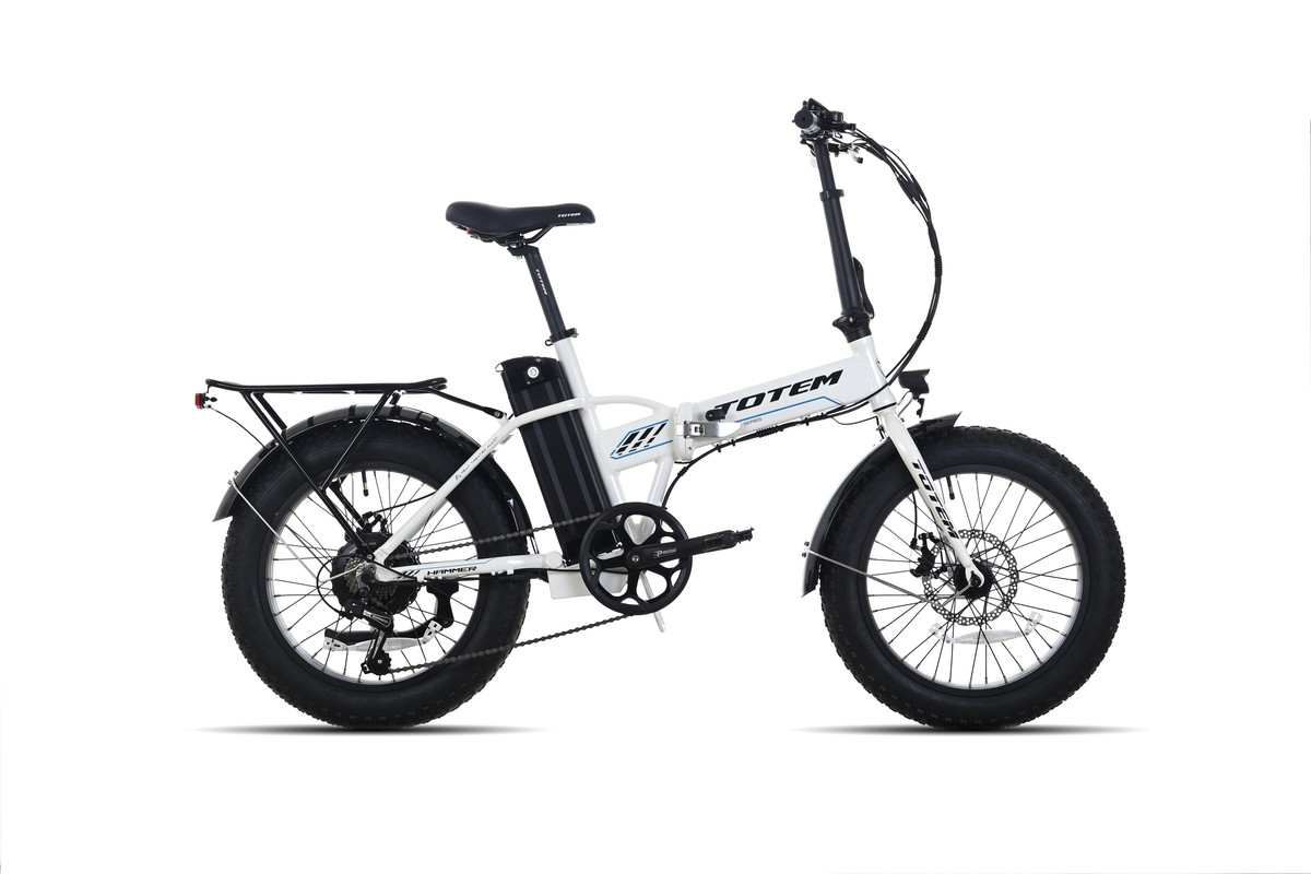 Totem Hammer Electric Bike for Adults, 20” x 4” Fat Tire Folding Ebike, 500W Powerful Motor Electric Folding Bike, 48V 10.4Ah Removable Battery