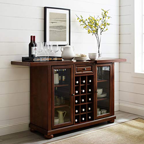 Crosley Furniture Cambridge Sliding Top Bar Cabinet - Black
