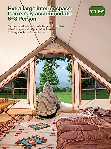 Inflatable Camping Tent, 2/4/6/8 Person Glamping Inflatable Tents for Camping