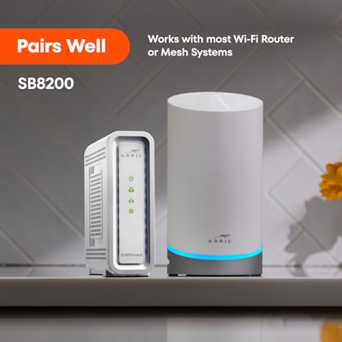 ARRIS (SB8200) - Cable Modem - Fast DOCSIS 3.1 32x8 Gigabit Cable Modem , Approved for Comcast Xfinity, Cox, Charter Spectrum
