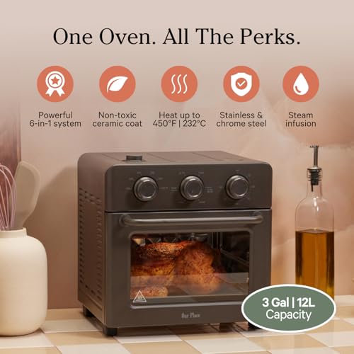 Our Place Wonder Oven | 6-in-1 Air Fryer & Toaster Oven with Steam Infusion | Compact, Countertop Friendly, Fast Preheat, Multifunctional | Air Fry