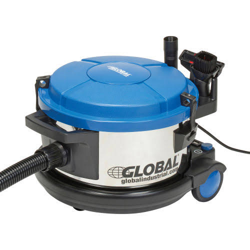 Global Industrial HEPA Canister Vacuum - Stainless Steel - 4 Gallon