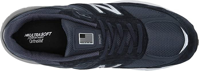 New Balance M990NV5: Men's 990NV5 Navy/Silver Sneaker (11 2E US Men, Black/Silver) - Curated Treasures Market