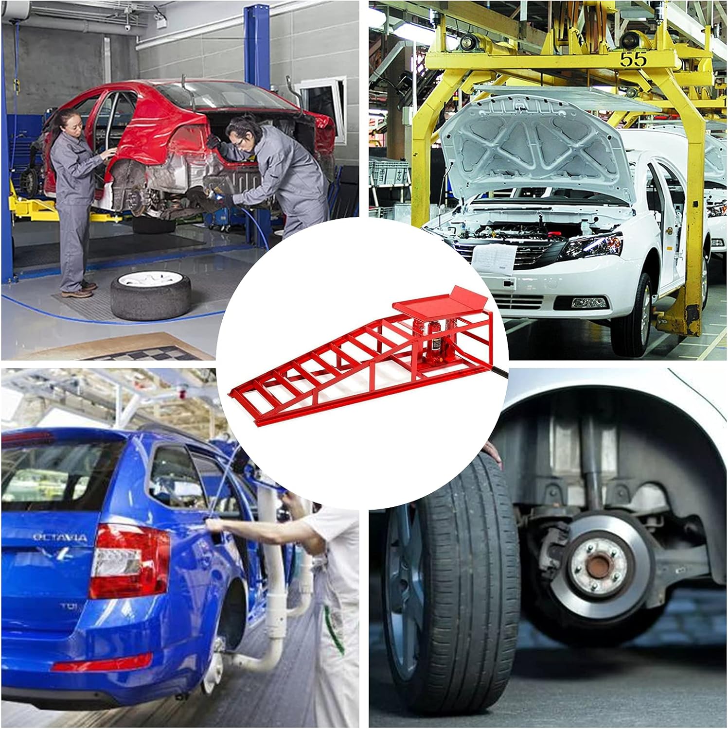 Car Ramp Lifts - VVVIKU 2PCS Auto Car Truck Service Ramps Lifts, 10000lbs Heavy Duty Hydraulic Car Ramps Lift for Car Repair