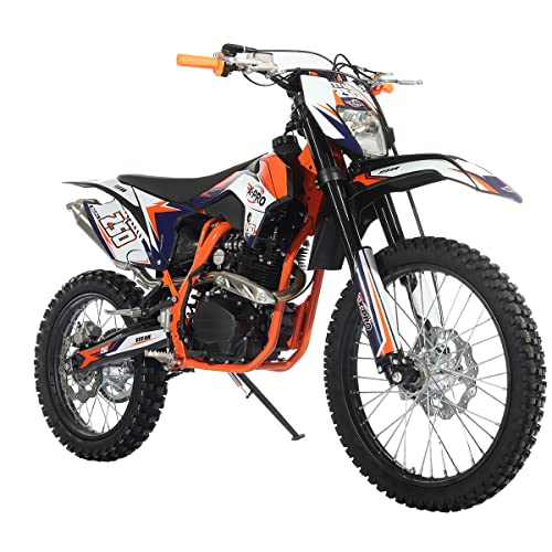 X-PRO 250cc Dirt Bike with LED Light Zongshen Engine Pit Bike Gas Dirt Bikes Adult Pitbike, Big 21"/18" Wheels!